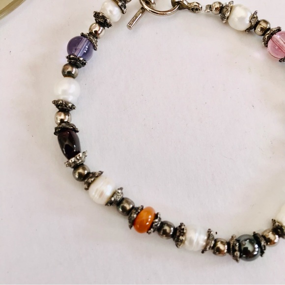 Artisan Freshwater Pearl & Glass Bead Bracelet - Picture 3 of 9